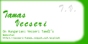 tamas vecseri business card